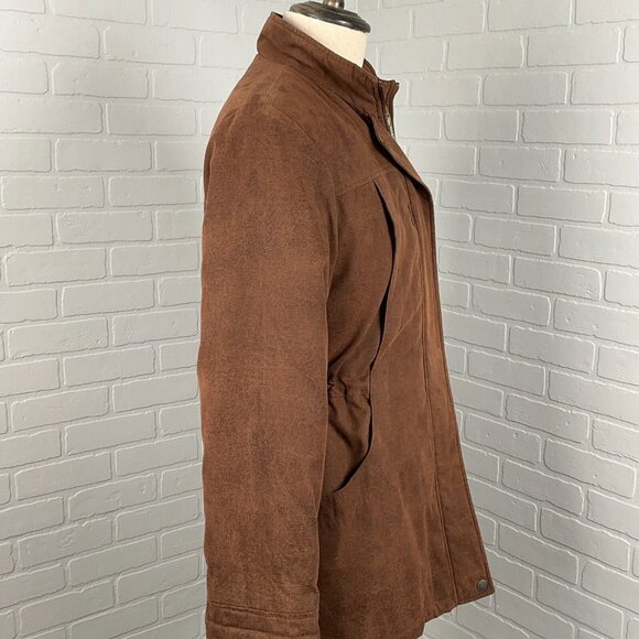 Bromley Coat Men Medium Brown Thermolite Plus‎ Insulated Zip Casual Work VTG - Picture 5 of 16
